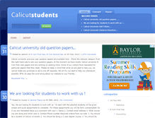 Tablet Screenshot of calicutstudents.in